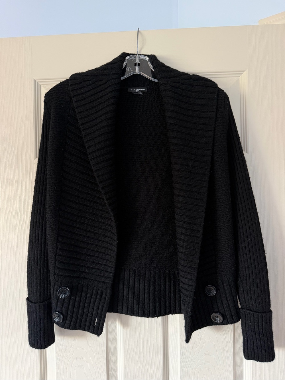 Club Monaco Merino Wool Black Cardigan